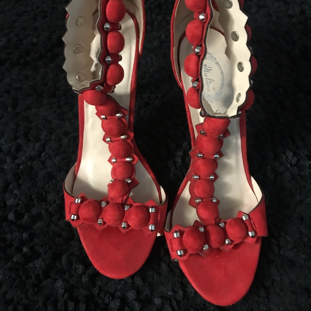 Red stiletto heels   Never Worn